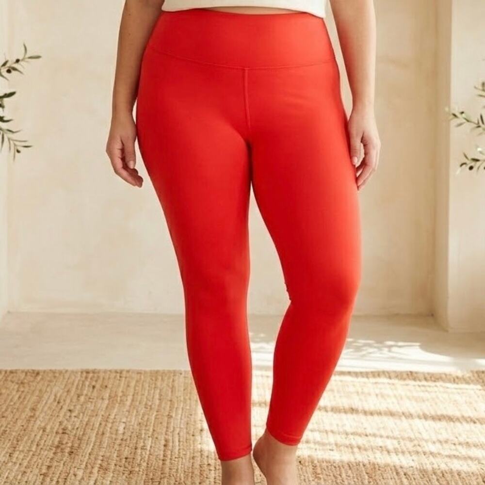 SAVAGE x FENTY | Red High Waist Contour Leggings Back Seam Compression | 2X